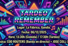 (06/12/25) La Fábrica: ¡Vuelve la magia de los 90! Tardeo Remember en Gandia con Cod Routers y Jose Coll La Fabrica Gandia Tardeo