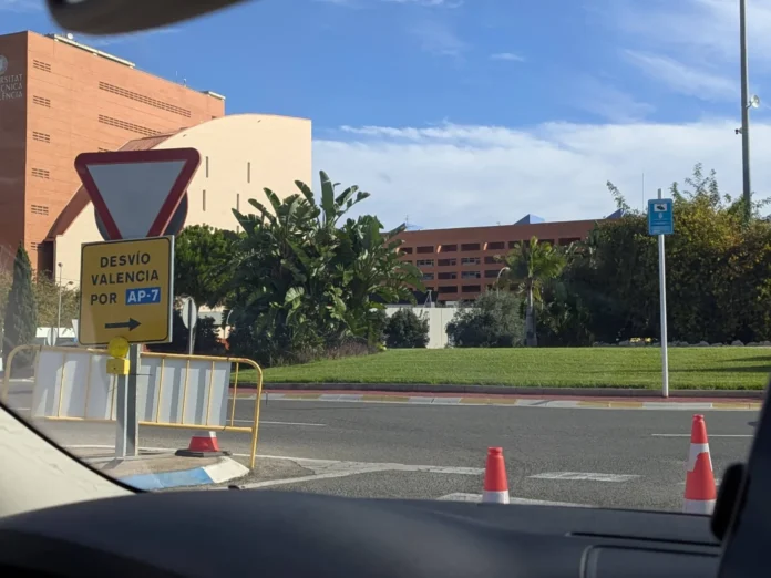 El puente de la N-332 en Gandia
