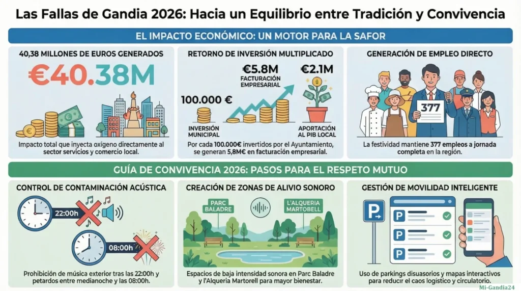 ¿Motor económico o derroche público? - Las Fallas de Gandia 2026 2 ¿Motor económico o derroche público? - Las Fallas de Gandia 2026