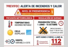 Riesgo extremo de incendios forestales en la Comunidad Valenciana: el boletín PREVIFOC decreta el Nivel 3 Riesgo extremo de incendios forestales