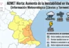 La AEMET activa avisos en la provincia de Valencia por la llegada de tormentas y lluvias intensas Infografía sobre alerta meteorológica de la AEMET por lluvias y tormentas en Valencia, con aviso amarillo y naranja en la costa
