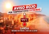 Alerta roja por calor extremo ! Aviso rojo por temperaturas extremas en Gandia, Costa de la Safor, con una máxima histórica de 44°C
