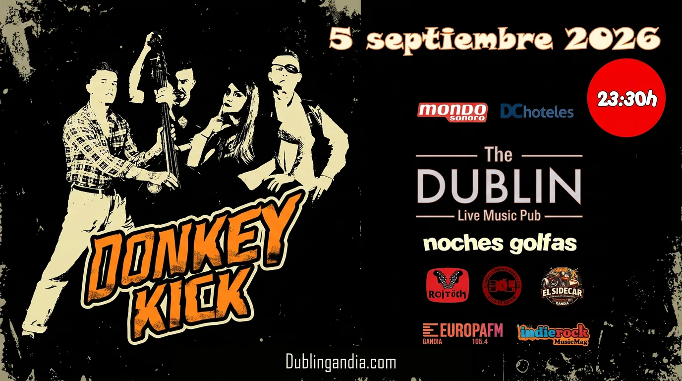 Concierto de Donkey Kick el 5 de septiembre de 2026 a las 23:30 h en The Dublin Live Music Pub