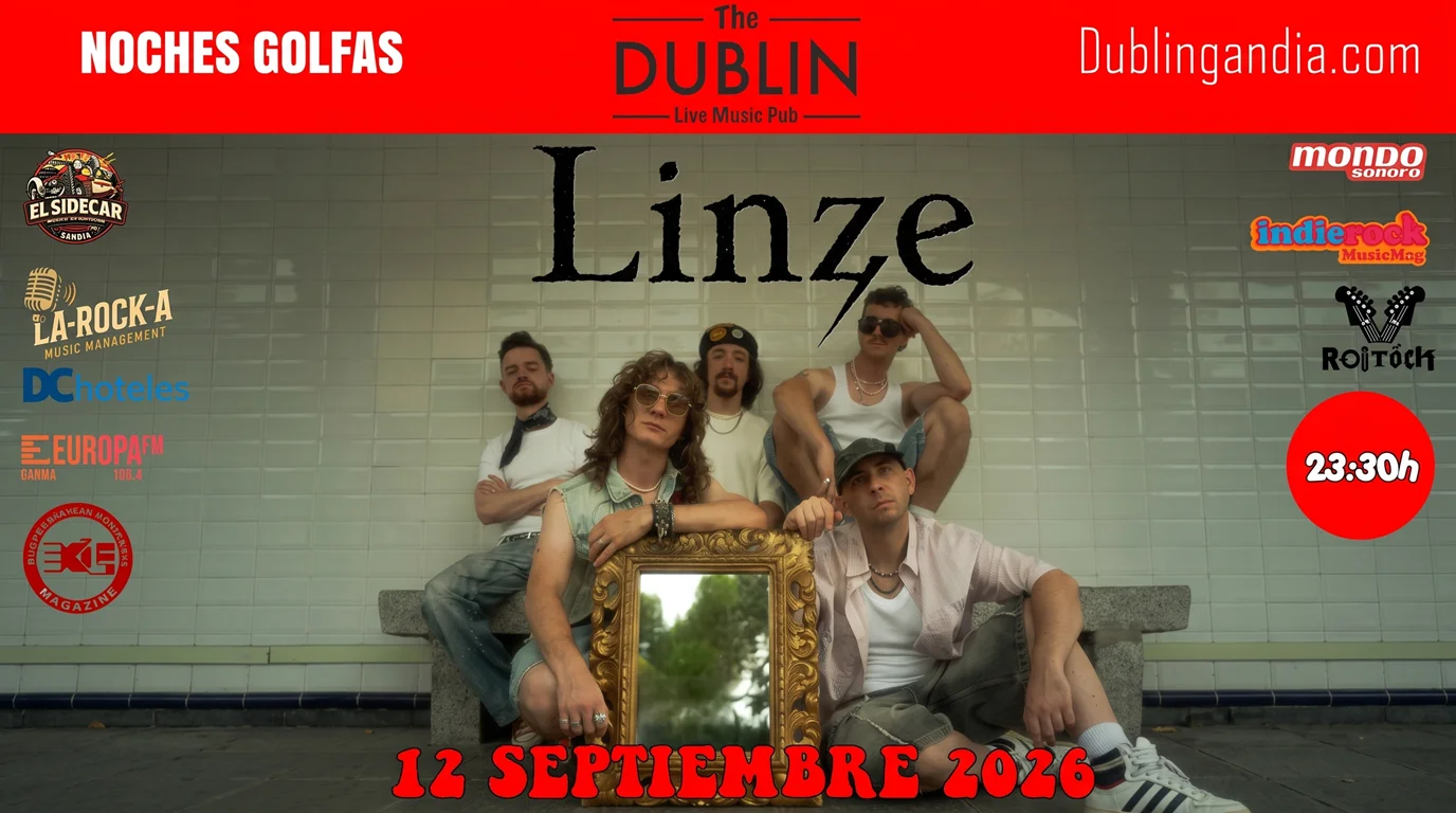 Concierto de Linze en The Dublin Gandia 2 Concierto de Linze en The Dublin Live Music Pub el 12 de septiembre de 2026 a las 23:30 h