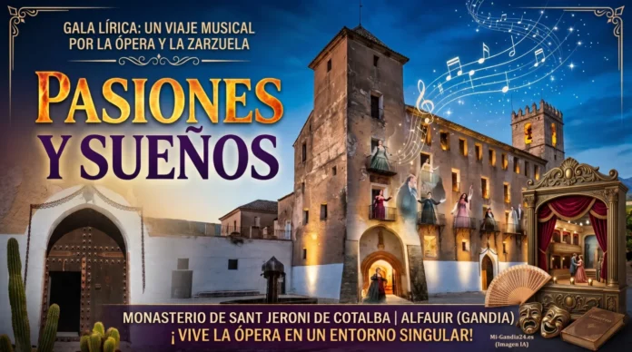 Pasiones y Sueños: Gala lírica de ópera y zarzuela en el Monasterio de Sant Jeroni de Cotalba, Alfauir