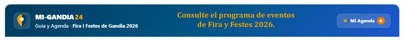 MI-GANDIA 24: Guía y Agenda. Consulte el programa de eventos de Fira y Festes de Gandia 2026