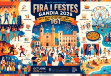 Gandia presenta una Fira i Festes 2026 de récord con 161 actividades Cartel de la Fira i Festes Gandia 2026, del 1 al 5 de octubre, con 161 actividades de música, cultura, gastronomía y espectáculos