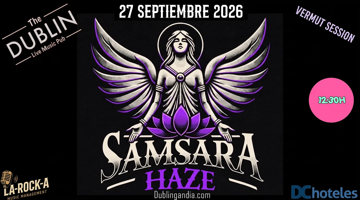 Cartel de Samsara Haze en The Dublin Live Music Pub para la Vermut Session del 27 de septiembre de 2026 a las 12:30 h