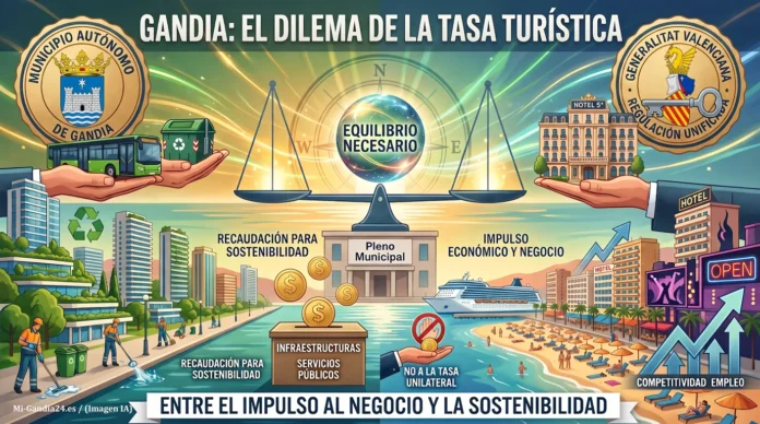 Dilema de la tasa turística en Gandia: sopesando la recaudación para sostenibilidad frente al impulso económico y turístico