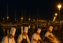 El 50.º Concurso Internacional de Fideuà de Gandia Chefs, fideua, concurso, nocturno