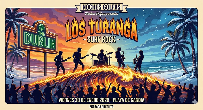 Los Turanga - surf rock - Noches Golfas - The Dublin