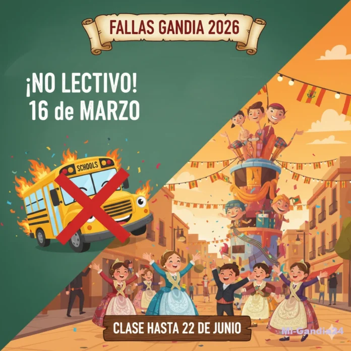 El 16 de marzo será no lectivo en Gandia