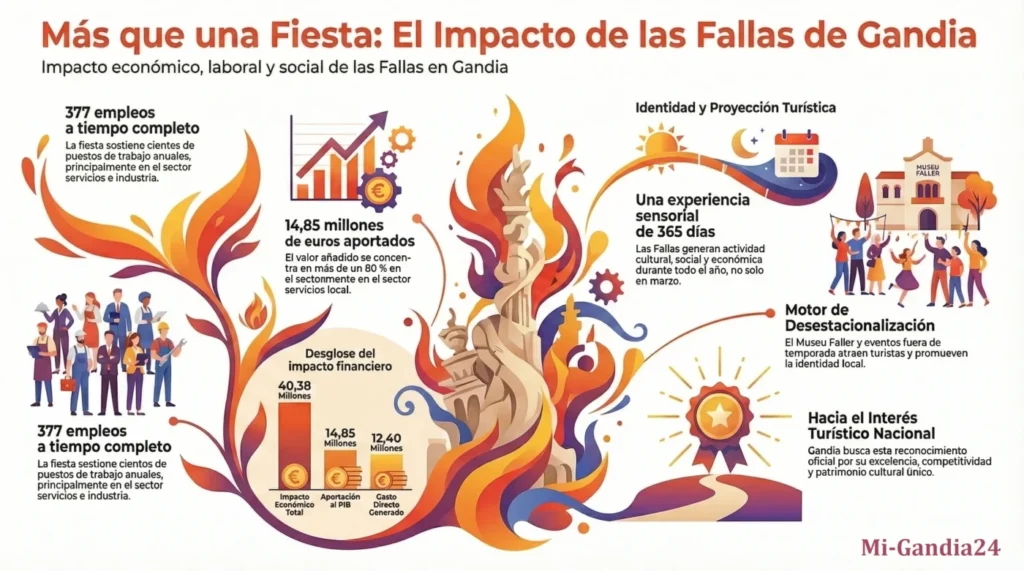 Las Fallas de Gandia 2026: El motor económico...