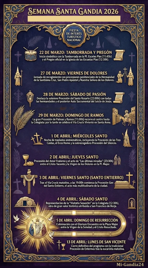 Programa Semana Santa Gandia 2026 Vertical
