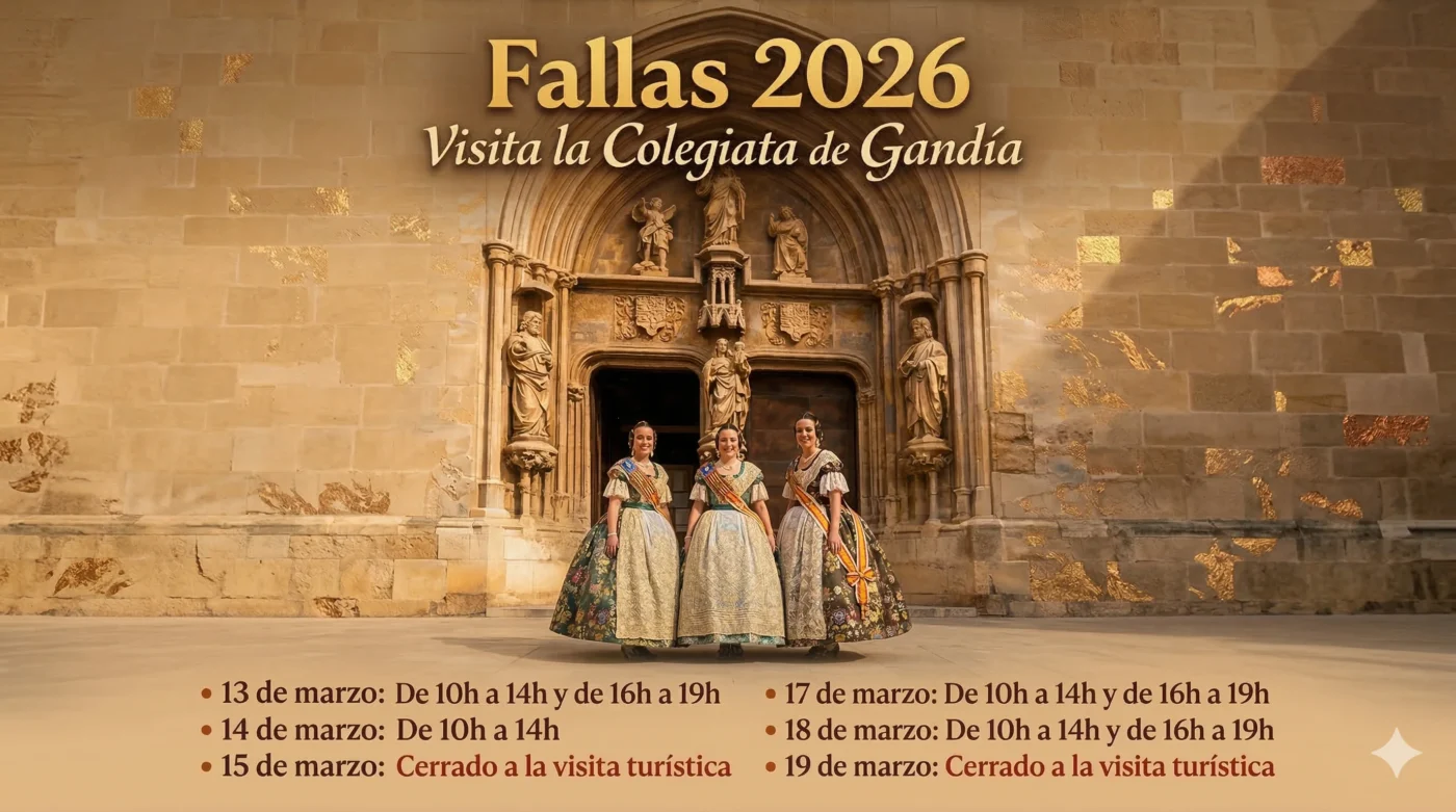 Visita la Colegiata de Gandía en Fallas 2026