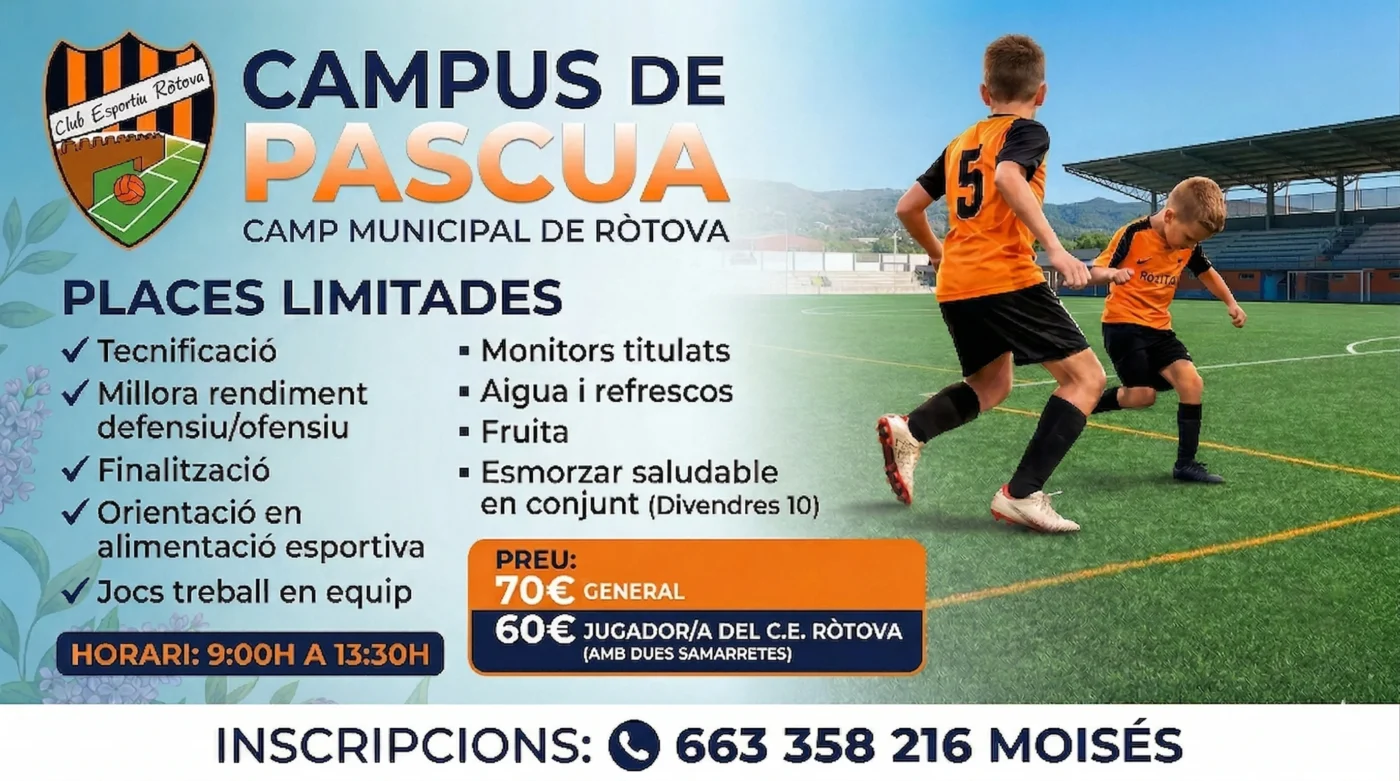 Campus de Pascua de Fútbol en Ròtova