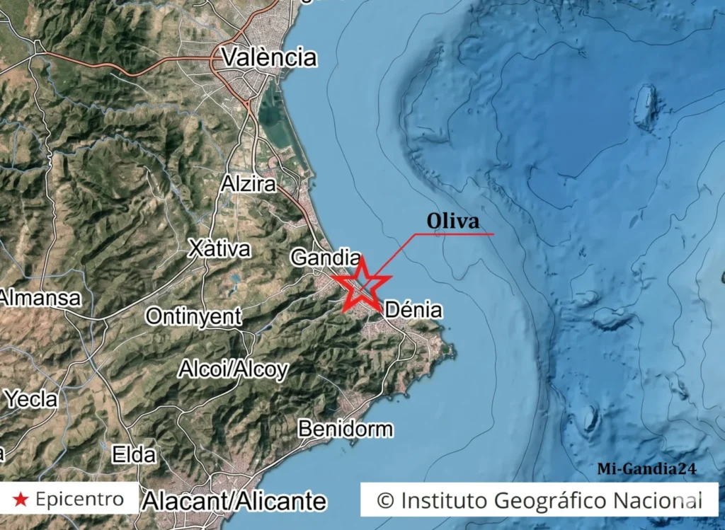 Terremoto en Oliva: Un sismo de 2.6