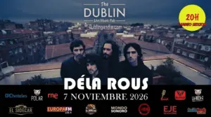 Déla Rous en Pub Dublin Playa de Gandia 4 Concierto de Déla Rous en The Dublin Live Music Pub el 7 de noviembre de 2026 a las 20:00 h (Tardeo Session)