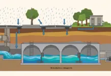El PP de Gandia pide investigar el funcionamiento del depósito de Clot de la Mota tras la DANA Adam Diagrama de un sistema de drenaje urbano con un tanque de tormentas subterráneo para almacenar agua de lluvia