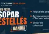 Gandia recupera este jueves la XVII Festa/Sopar Estellés en la plaça Major tras el aplazamiento por lluvia XVII Festa Sopar Estellés Gandia: 15 de octubre de 2026, 20:00h en Plaça Major. Recital de poesía, música de Andreu Valor y sopar de cabasset