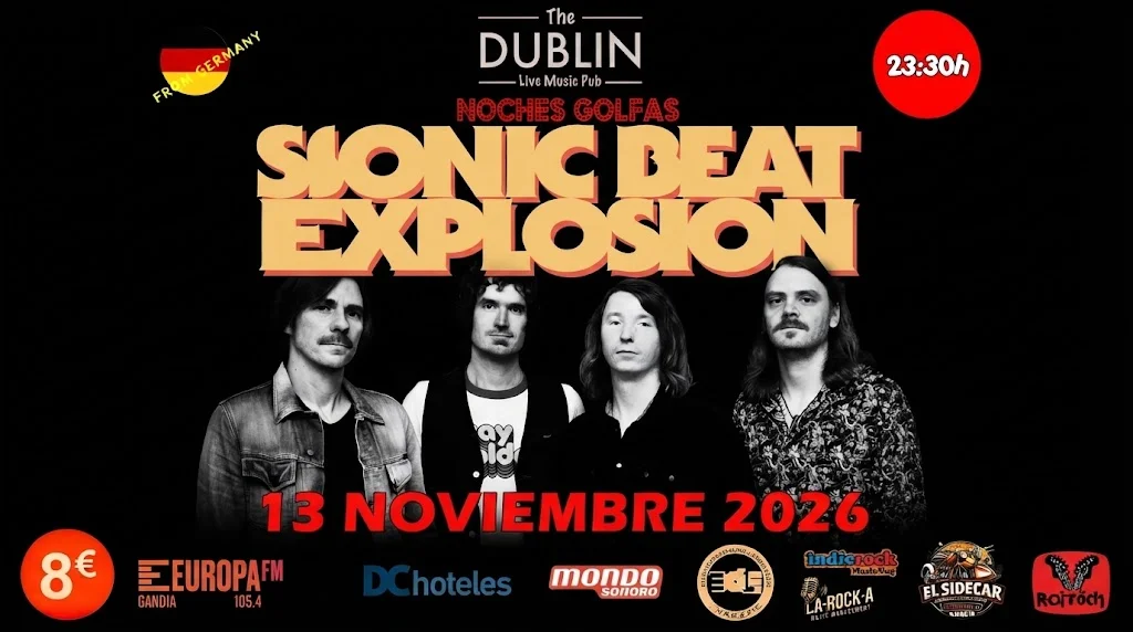 Concierto de Sionic Beat Explosion el 13 de noviembre a las 23:30h en The Dublin Live Music Pub. Entrada: 8€