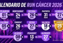 RunCáncer: Gandia se moviliza contra el cáncer el 25 de octubre Calendario Run Cáncer 2026 con fechas y distancias por localidades, destacando la carrera de Gandia el 25 de octubre